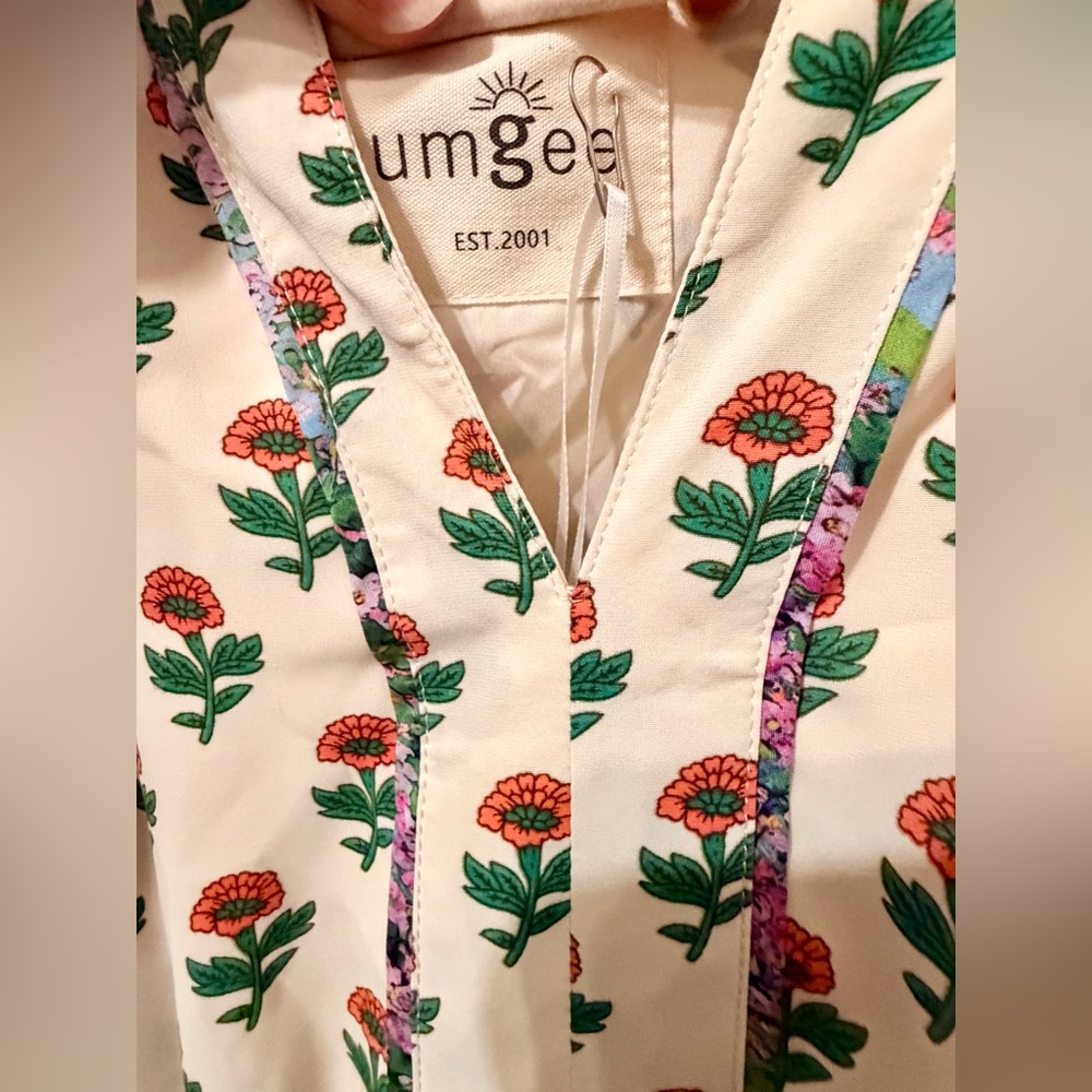 NWT Umgee Cream Floral Maxi Dress Sz S/M